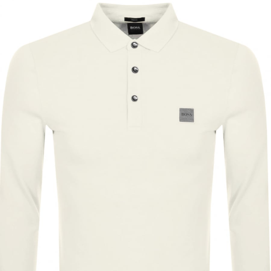 Alternative Image for ProductBOSS Long Sleeved Polo T Shirt Cream2
